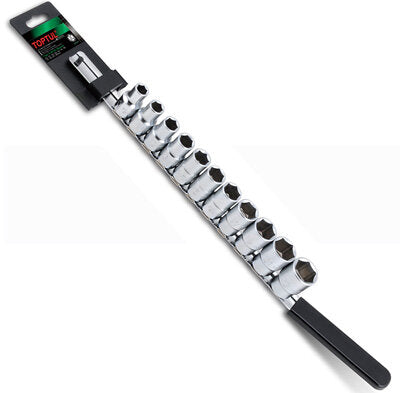 11PCS 1/2"DR. 6PT Socket Rail Set
