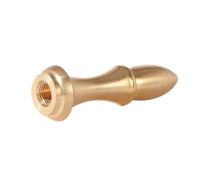 3" Tall x 7/8" Diam Unfinished Brass Modern Style Finial Tap 1/8 IPS (11408U)