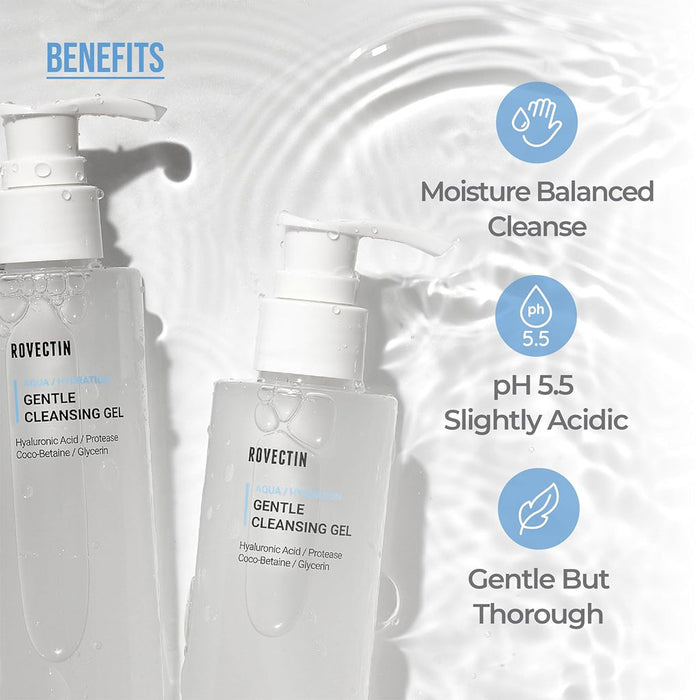 Rovectin Aqua Hydration Gentle Cleansing Gel (Conditioning Cleanser) Nudie Glow Australia