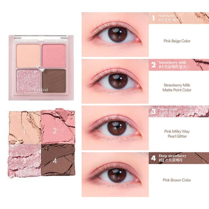 ROM&ND Better Than Eyes Milk Edition #W03 DRY STRAWBERRY Nudie Glow Australia