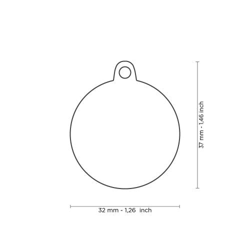 Big Circle I Love Dad ID Tag