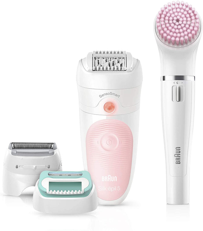 Braun Silk-Epil Beauty Set 5 5-875 Starter 4-In-1 Cordless Wet & Dry Hair Removal Epilator