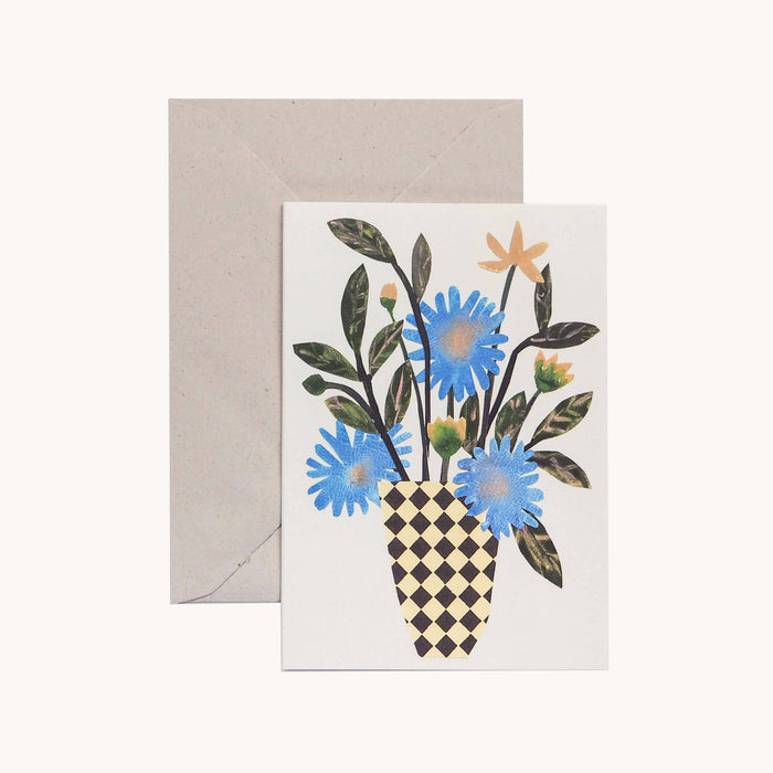 Chequer Vase Card - Precious Sparkle