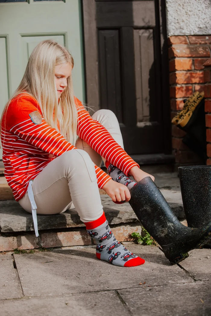 Children’s Red Tractor Crew Socks (9-12Yrs)
