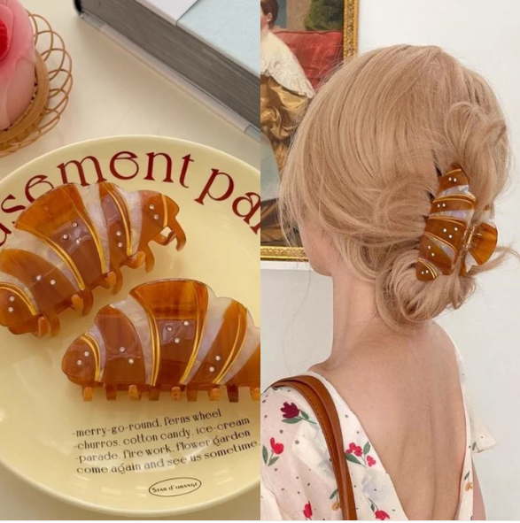 croissant hair claw clip