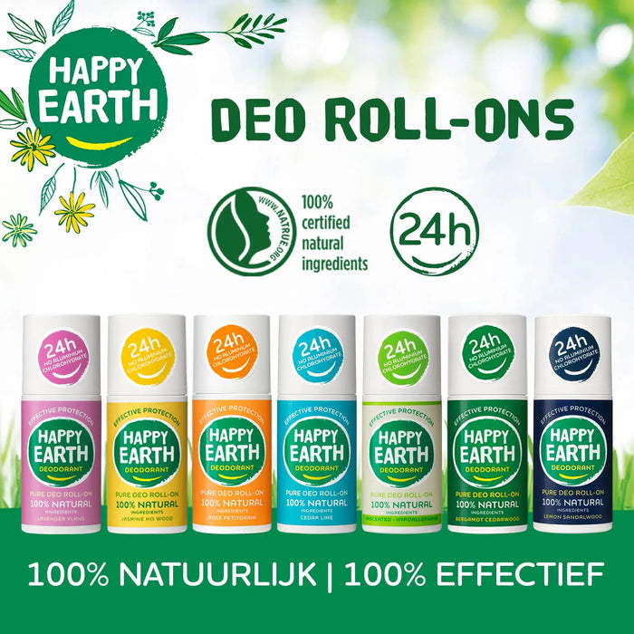 Natuurlijke Deodorant Roller Cucumber Matcha Happy Earth
