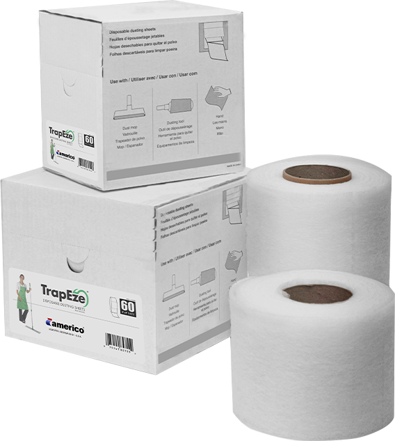 DUSTER/ "TRAPEZE" Disposable Dusting Sheets, 5" X 6", Roll of 60