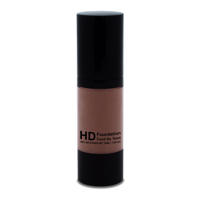 HD Liquid Foundation 106 (Ebony) with smooth, buildable coverage.