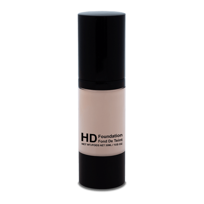 HD Liquid Foundation 150 (Light Ivory) with smooth, buildable coverage.