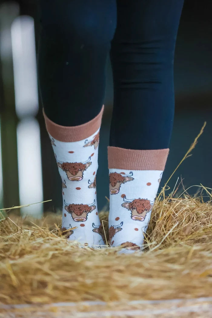Highland Cow Socks | Crew