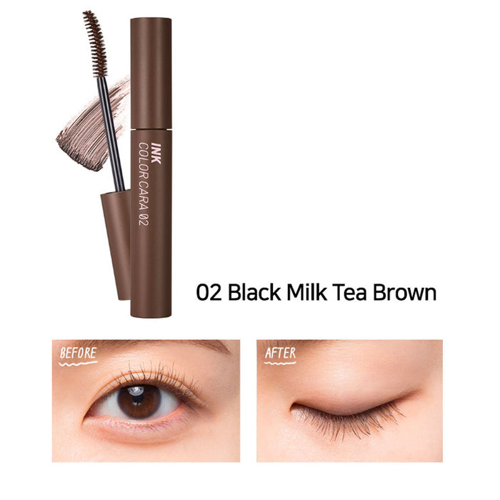 Peripera Ink Color Cara Mascara #02 BLACK MILK TEA BROWN Nudie Glow Australia