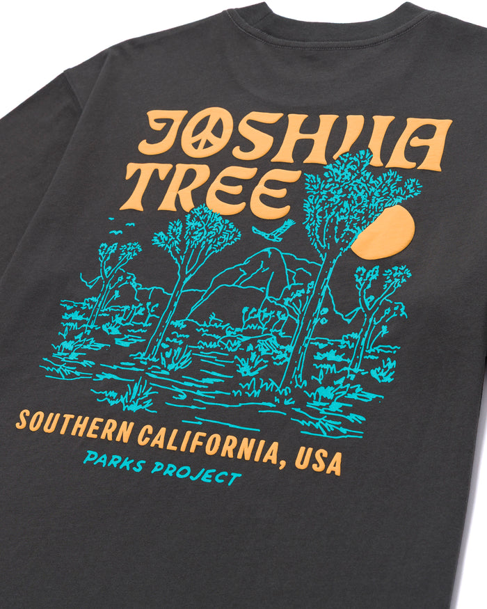 Shop Joshua Tree Puff Print Pocket Tee Inspired by Joshua Tree NP | vintage-black