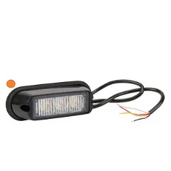 Kramp Warning Light Led, 6W, 12-24V, Amber, Bolt On, 106X34x30mm, 3 Led's, Kramp
