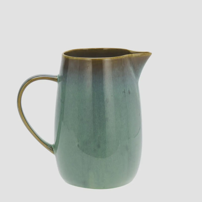 Madam Stoltz Stoneware Jug Green - Precious Sparkle