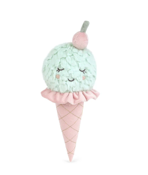 Minty ice cream cone plushie