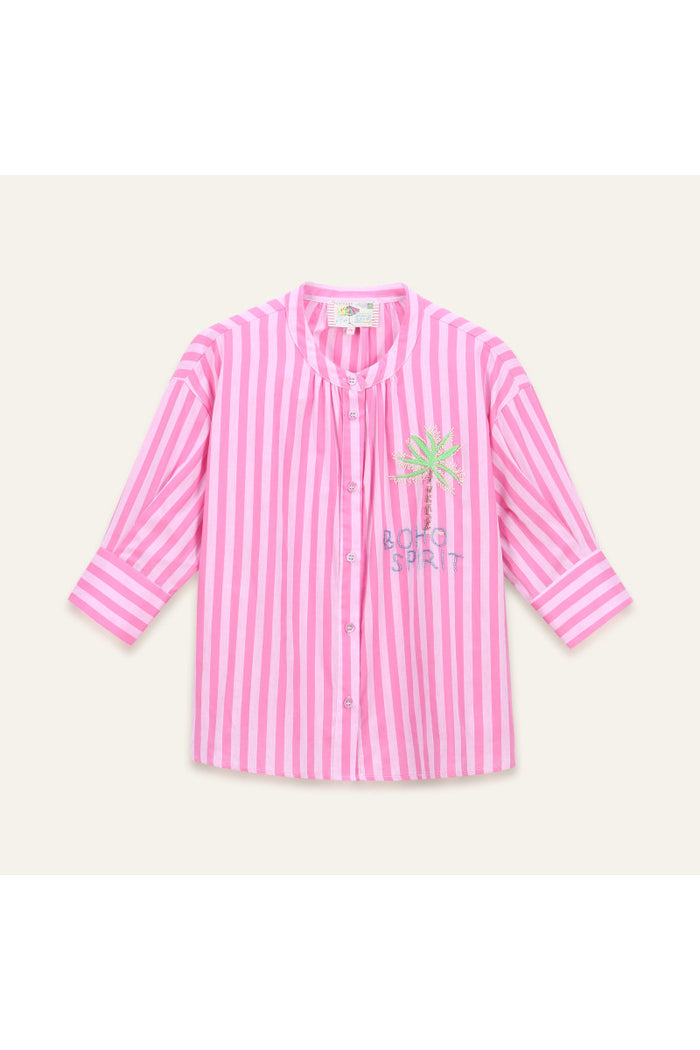 Orfeo Simone Blouse Pink Stripe - Precious Sparkle
