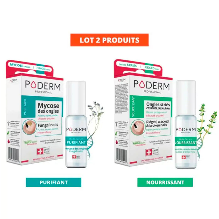 Purifying + Nourishing Serum Treatment Pack - 2 x 8ml - Poderm Professional - My Podologie