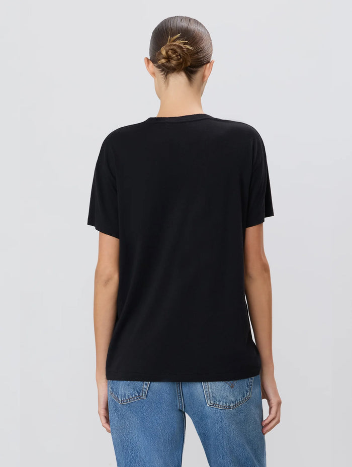Short Sleeve Boyfriend T-Shirt in Black