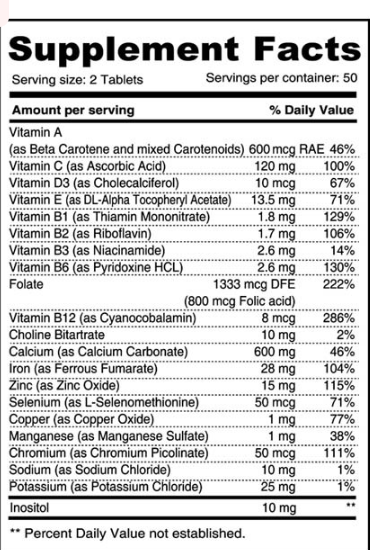 Sunshine Nutrition Prenatal Support Tablet 100's Sunshine Nutrition