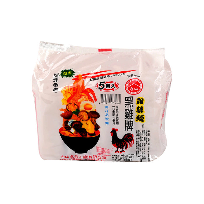 【黑雞牌】雞絲麵 Taiwan Clasic Shredded Chicken Noodles 55gx5