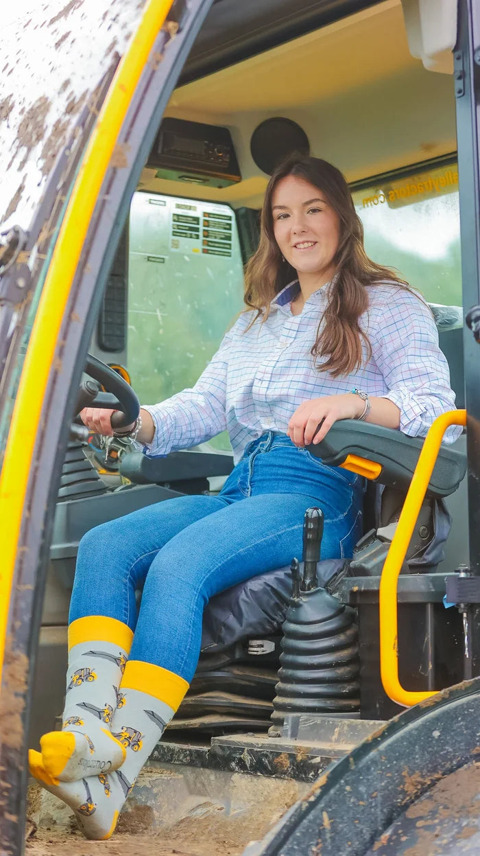 Telehandler Farm Socks | Crew