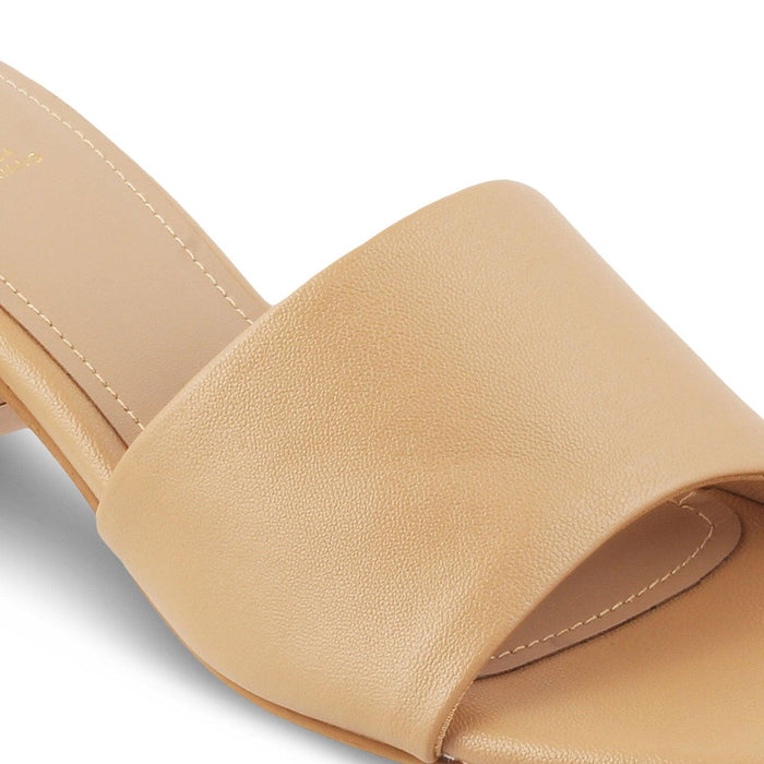 The Bariz Beige Women's Casual Block Heel Sandals Tresmode - Tresmode