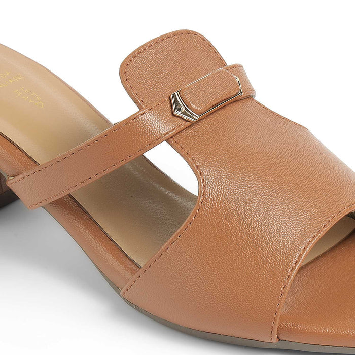 The Piso Tan | Luxury Block Heel Sandals for Women | Tresmode