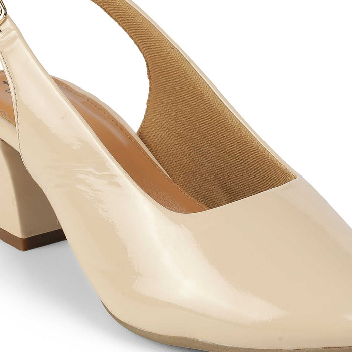 Tresmode Coat Beige Women's Dress Slingback Pumps