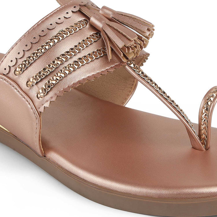 Tresmode Mirko Champagne Women's Dress Flats