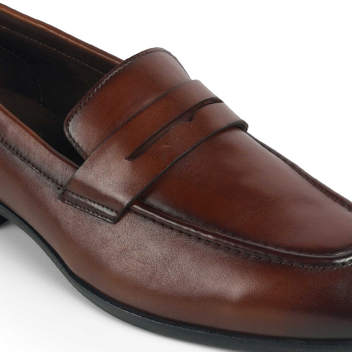 Men's Formal Leather Penny Loafers Tresmode