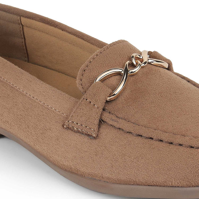 Tresmode Sliuck Beige Women's Dress Loafers