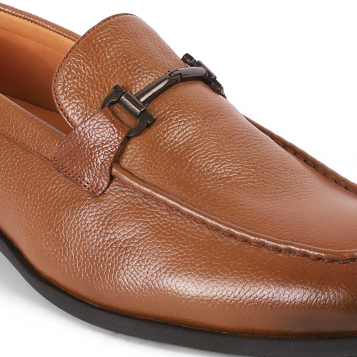Umac Tan Men's Formal Leather Loafers Tresmode