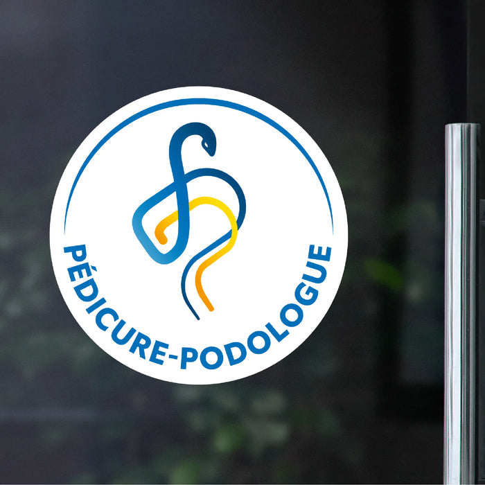 Window sticker Pedicure-Podologist ONPP - For your podiatry practice My Podologie Diameter-60-cm-Exterior
