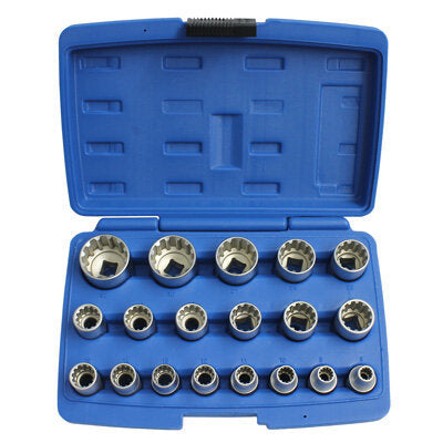 19pce 1/2"dr All Drive Socket Set 8-32mm