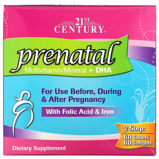 21St Century Multivitamin/Mineral Dha - 2 Bottles, 60 Tablets/60 Softgels