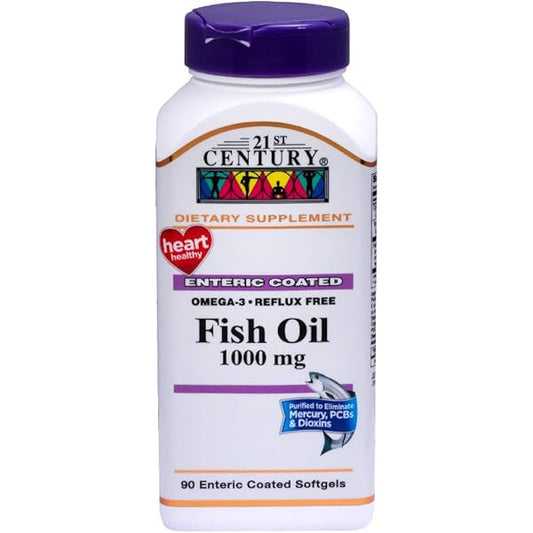 21st Century Omega-3 Fish Oil 1000mg E.C SG 90's