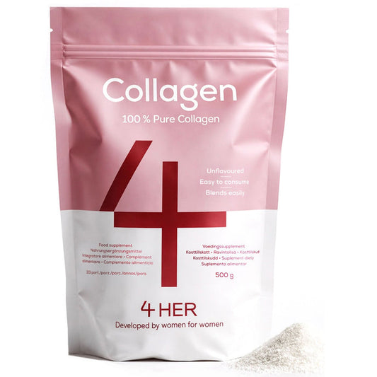 4 HER Collagen Pure 100% Pure Hydrolysed Bovine Collagen Peptides Powder 500g