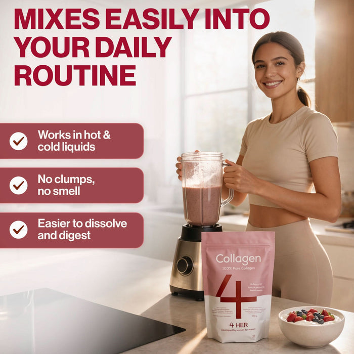 4 HER Collagen Pure 100% Pure Hydrolysed Bovine Collagen Peptides Powder 500g