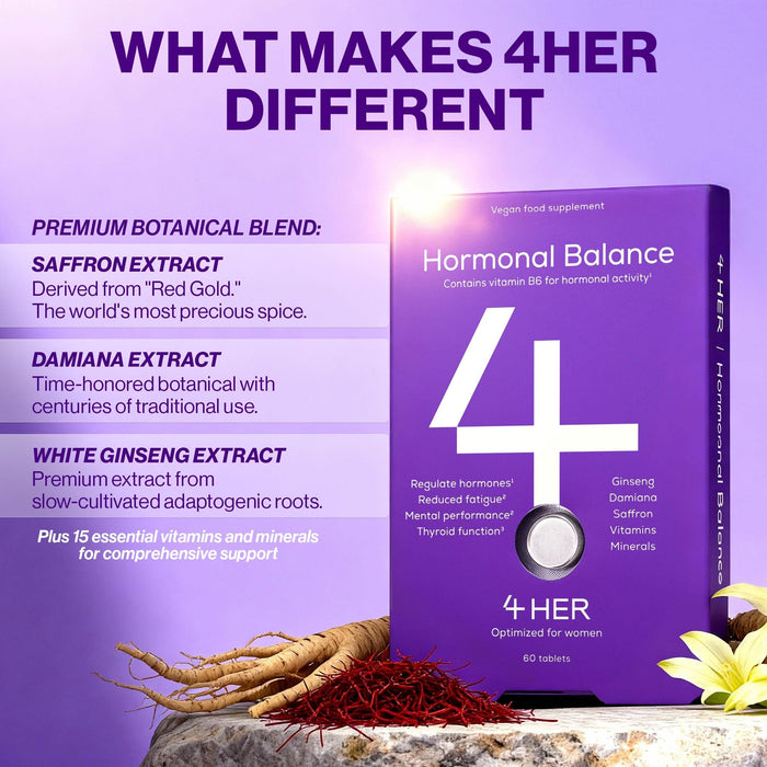 4 HER Hormonal Balance Multivitamin & Botanical Blend for Women 60 Tablets