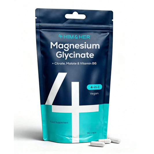 4 HIM & HER Magnesium Glycinate 3in1 Complex with Citrate & Malate 90 Capsules