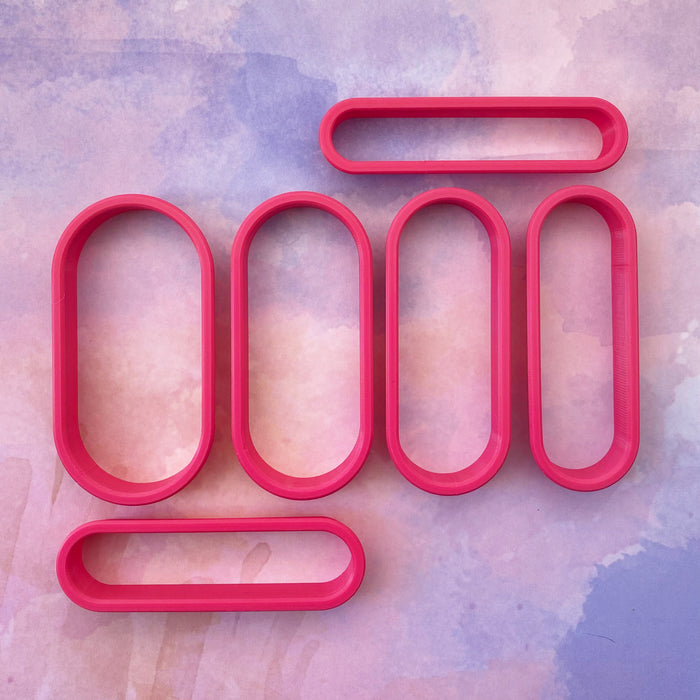 4.25 inch Elongated Circle Stick  Cookie Cutters