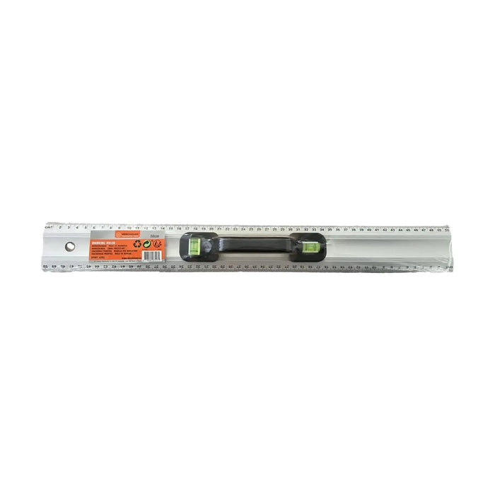 50 cm 2 in 1 ruler with bubble level - Werckmann Werckmann