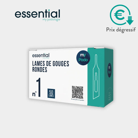 50 Sterile Gouge Blades - Round - Essential by My Podologie Essential