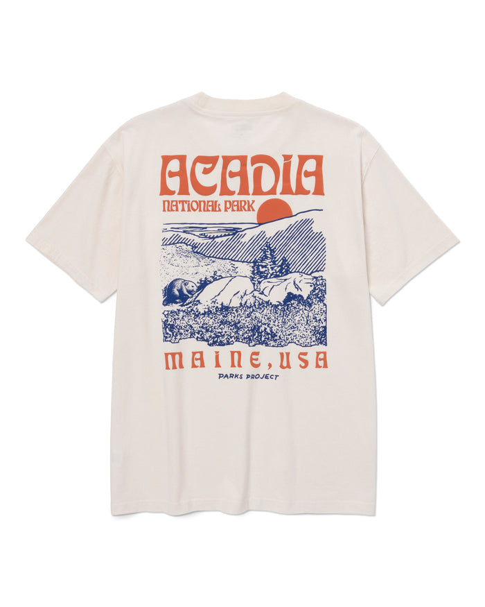 Shop Acadia Puff Print Pocket Tee Inspired by Acadia National Park | raw-natural