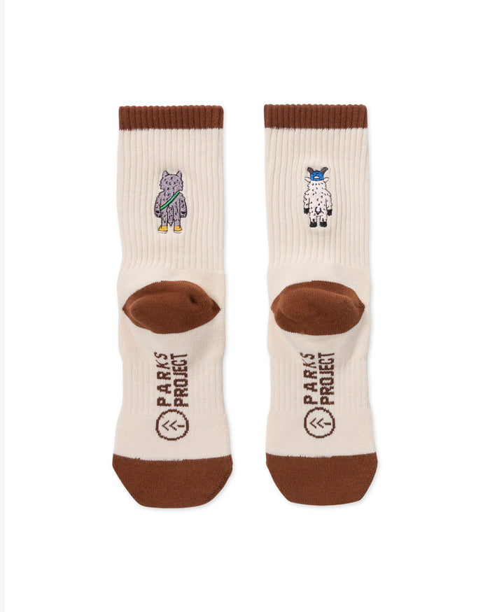 Shop Adventure with Friends Trail Crew Sock 2 Pack Inspired by Parks | natural-blue-green