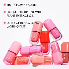 Amuse Lip Tint + Plump + Care 02 Papaya Coral