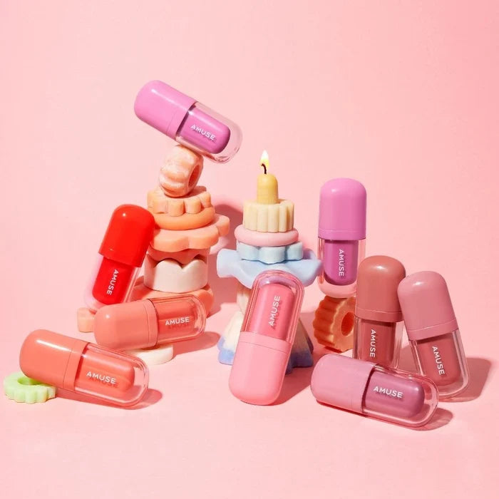 Amuse Lip Tint + Plump + Care 04 Apple Like
