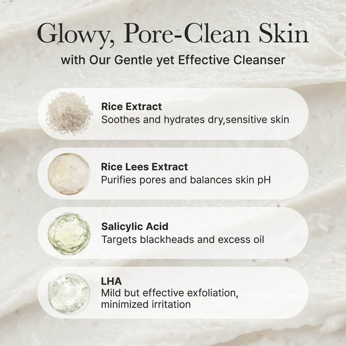 Arencia Rice + LHA Pore Control Rice Cake Cleanser 150ml