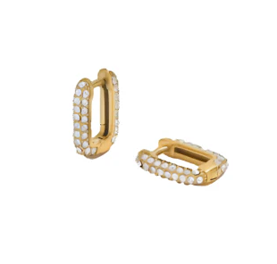 Aubrey Adele Rectangular Pave Earrings