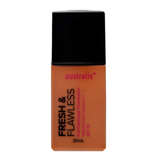 Australis Fresh & Flawless Foundation DEEP TAN – full coverage, SPF 15, Vitamins C & E